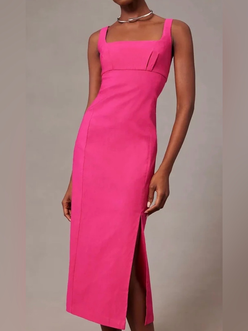 Anthropology Square-Neck Midi Dress